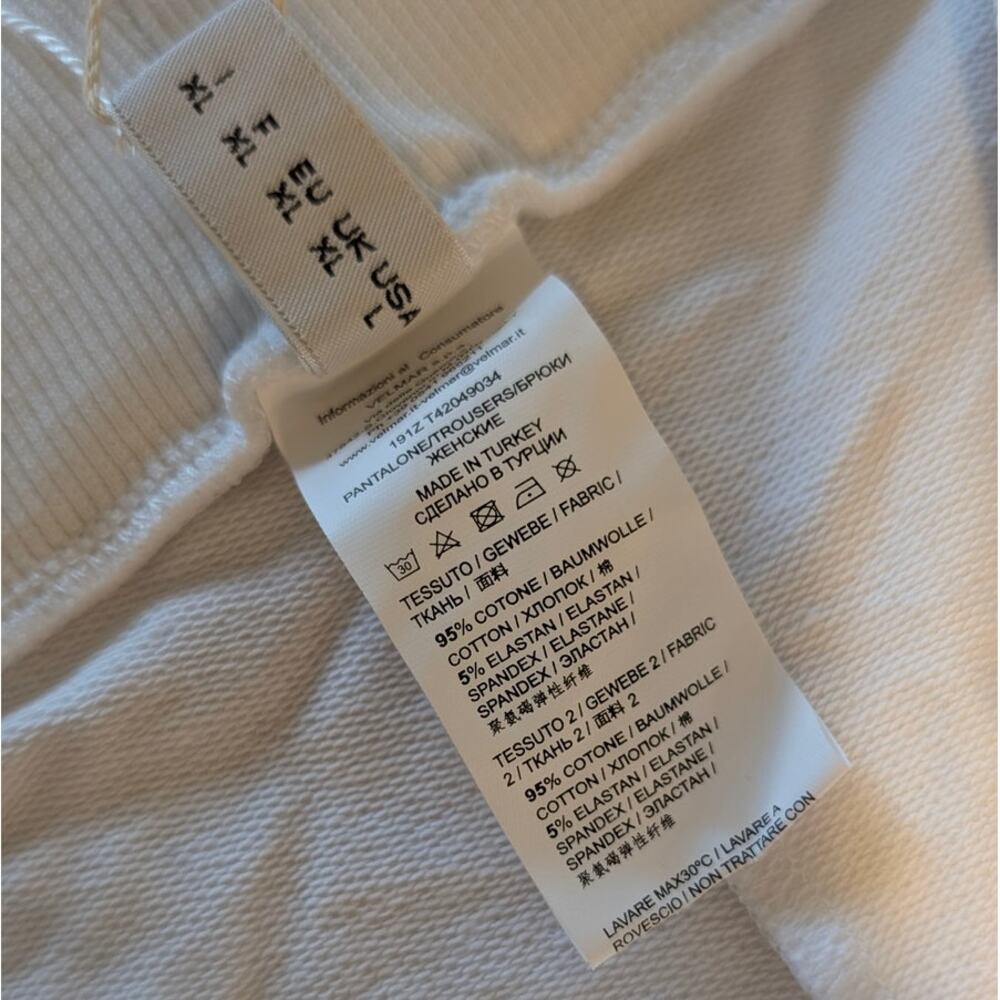 Moschino Underwear Pants Womens XL White Logo Print Cotton Ankle Sweatpants NWT - Picture 9 of 11